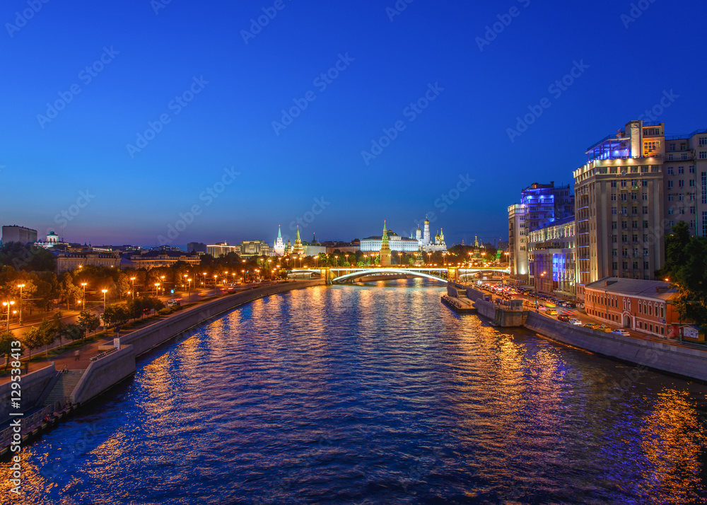 View on night Kremlin