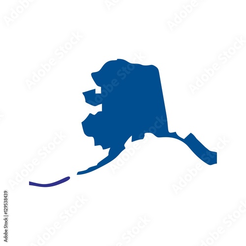 alaska map. alaska logo. 