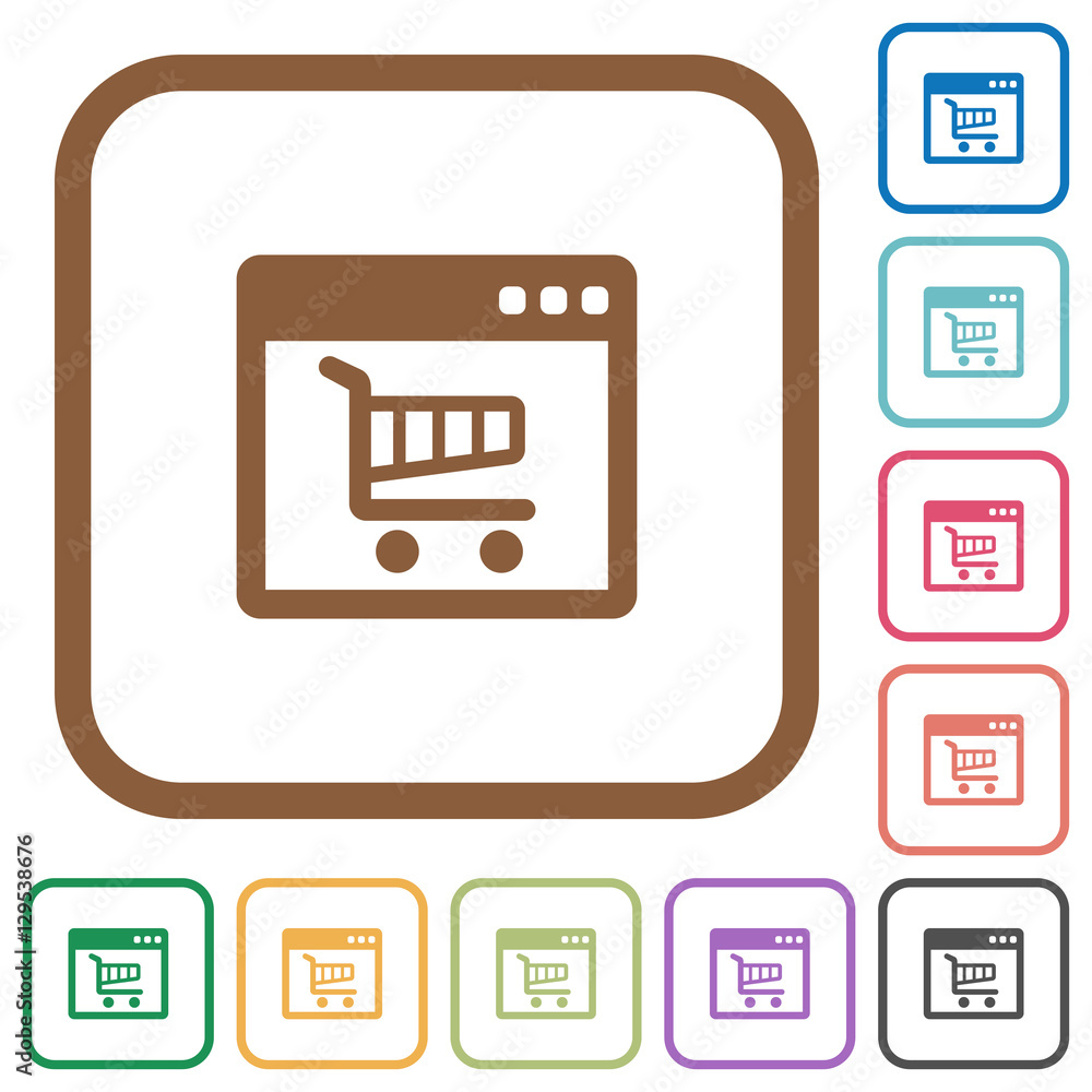 Webshop application simple icons Webshop application simple icons