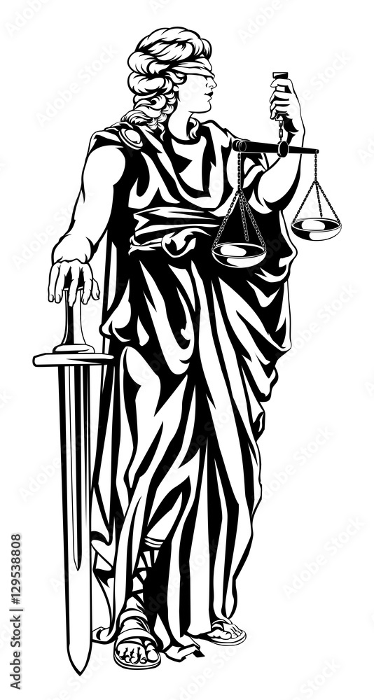 Fototapeta Lady Justice Illustration