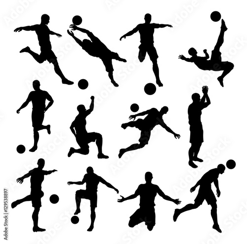 Soccer Footballer Silhouettes