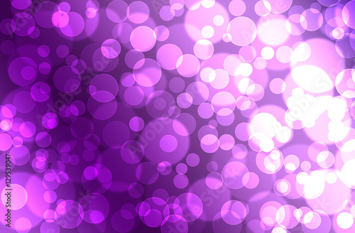 abstract purple Bokeh circles for Christmas background, glitter