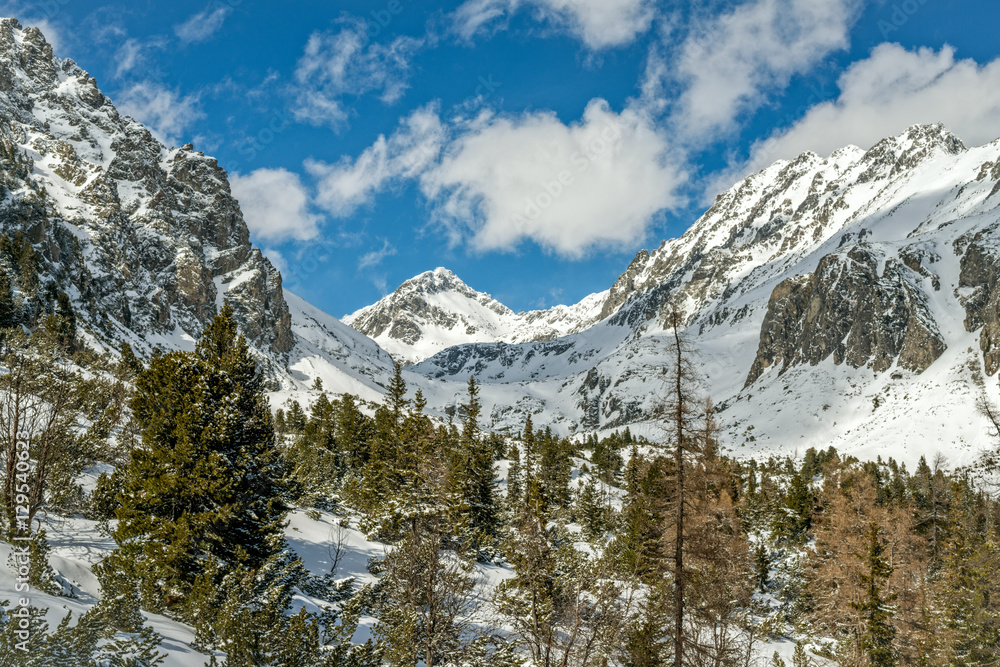 Winter in High Tatras Mountains. High Tatry. Slovakia. Vysoké Tatry.