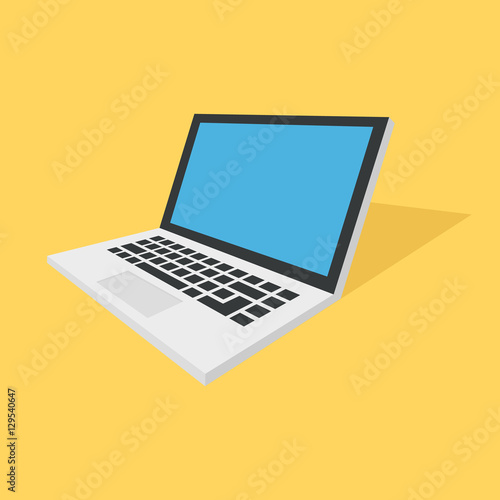 Isometric vector notebook laptop illustration