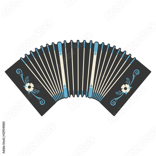 Bandoneon. Traditional tango musical instrument. Accordion.