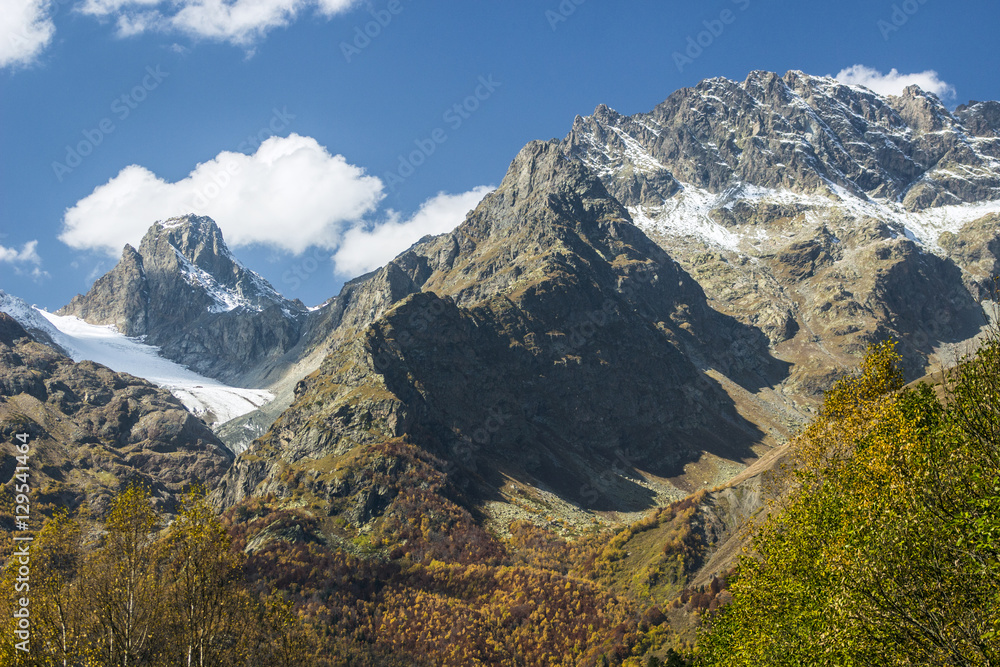 Russia - Caucasus - Dombay - Mount Sulahat in autumn colors