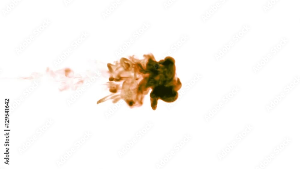 orange paint dissolved in water on a white background. 3d render. voxel graphics. computer simulation 7. stylized Ink distribution in the water orange paint dissolved in water on a white background. 3d render. voxel graphics. computer simulation 7. stylized Ink distribution in the water
