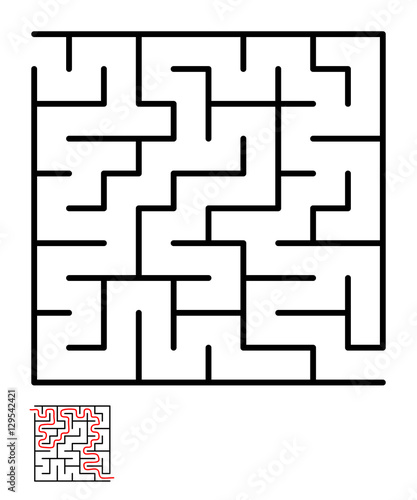 Labyrinth, maze conundrum for kids