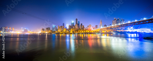 cityscape and skyline of chongqing new city at twilight © zhu difeng