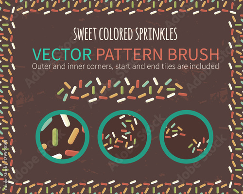 Decorative sprinkles vector brush