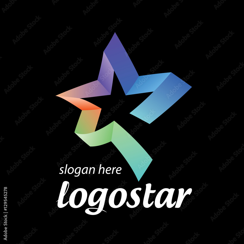 star logo of colored ribbons star logo of colored ribbons