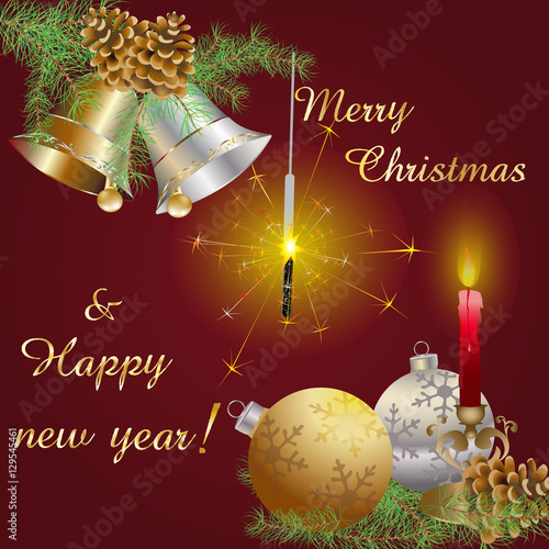Beautiful background with Christmas bells