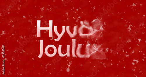 Merry Christmas text in Finnish 