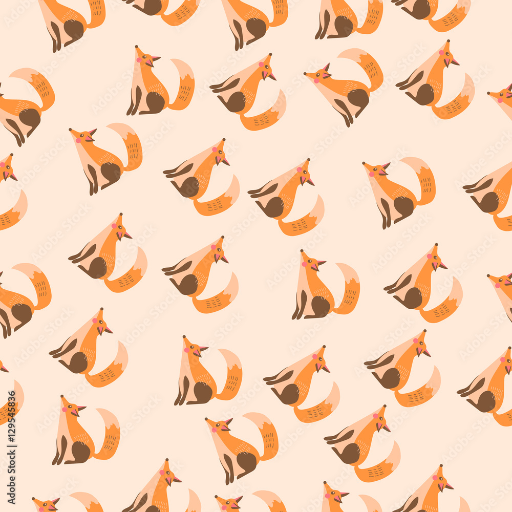 vector illustration of a cute fox vector illustration of a cute fox