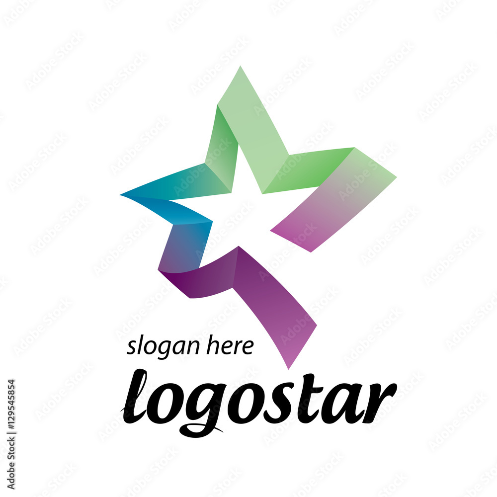 star logo of colored ribbons star logo of colored ribbons