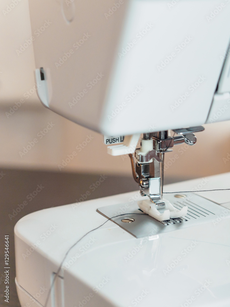 the needle of the sewing machine