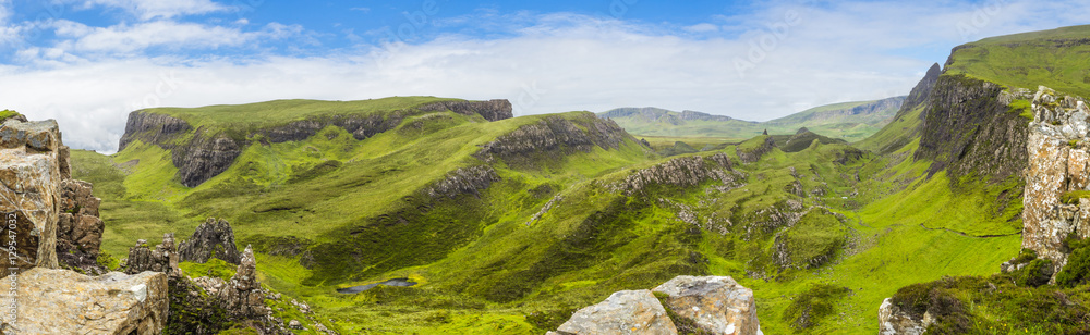 highlands landscape panorama at Skye Scotland