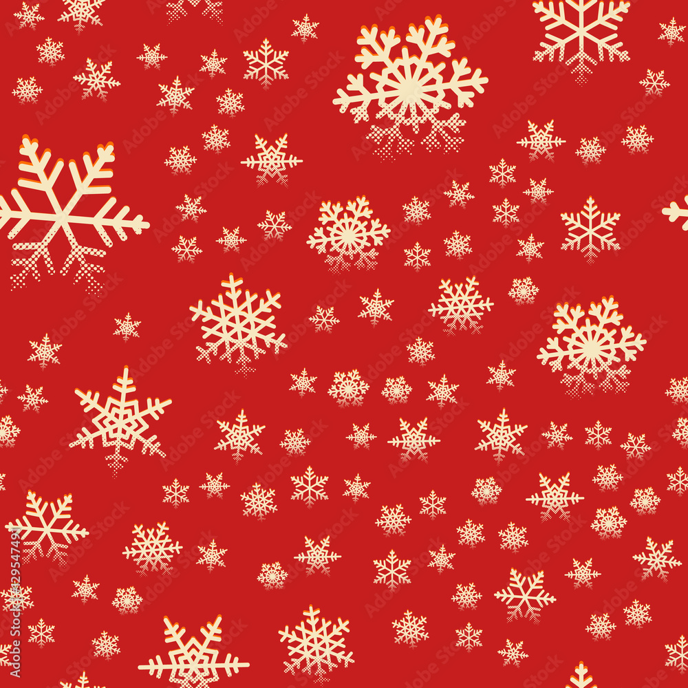 Seamless snowflakes retro pattern for winter Christmas holidays Seamless snowflakes retro pattern for winter Christmas holidays