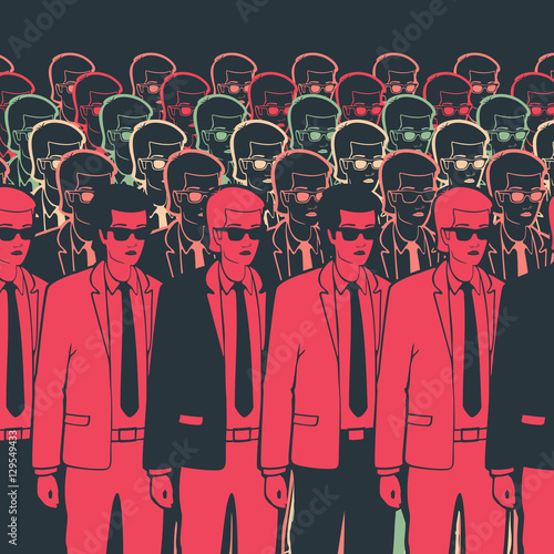 Clone Group businessman vector illustration