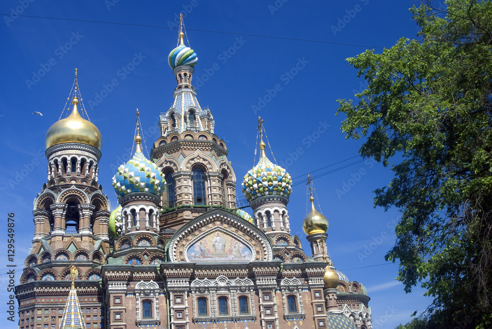 Church of the Savior on spilled blood in Saint-Petersburg city, Russia.