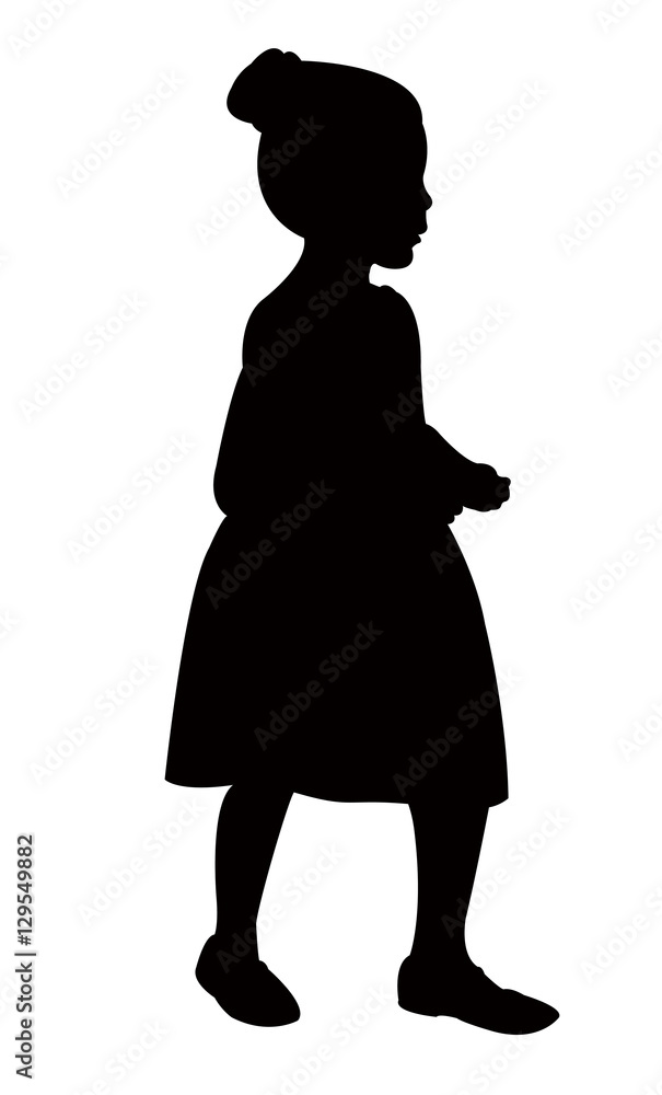 a girl silhouette vector 