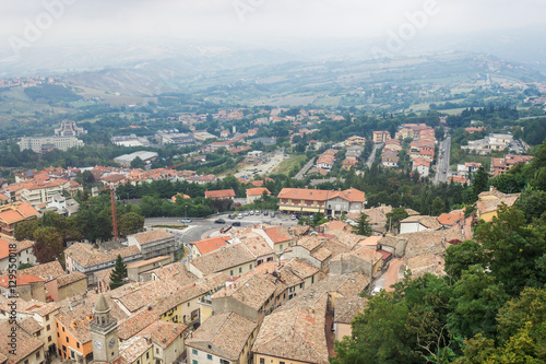 View of the village from the fortress of San Marino Republic © ansyvan
