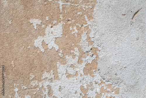 Billede på lærred old chipped plaster on the concrete wall, abstract concrete, landscape style, gr