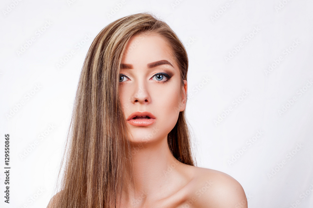 portrait of a beautiful young woman with bright makeup portrait of a beautiful young woman with bright makeup