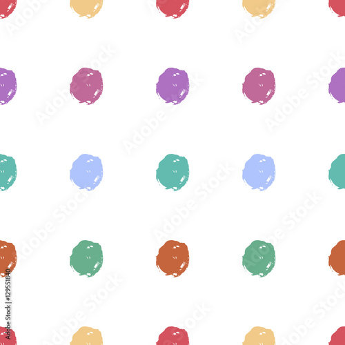 Hand drawn dots seamless pattern. Vector image