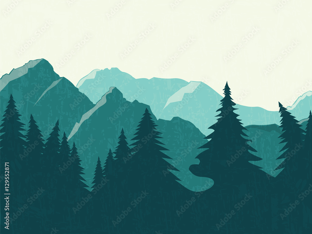 Mountains vector landscape