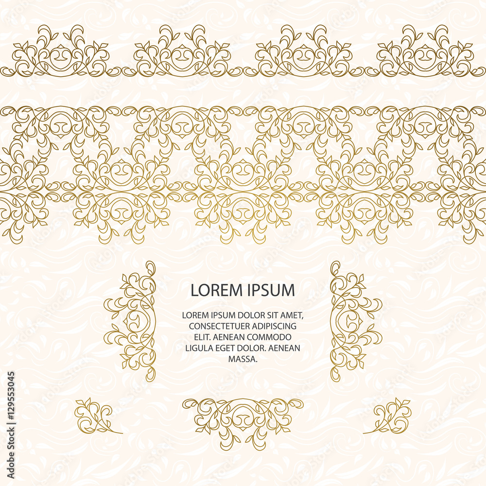 Vector decorative frame. Elegant element for design template.