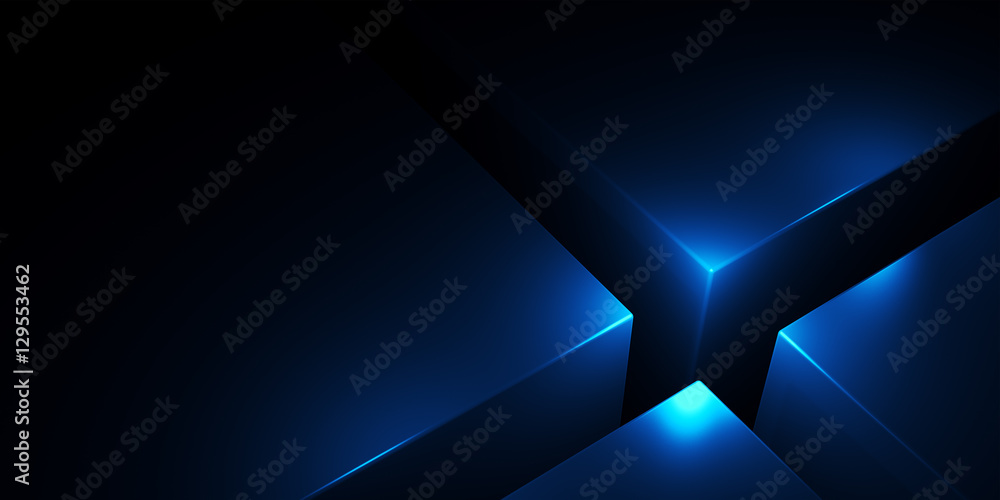 Black background with three-dimensional cubes - obrazy, fototapety, plakaty 