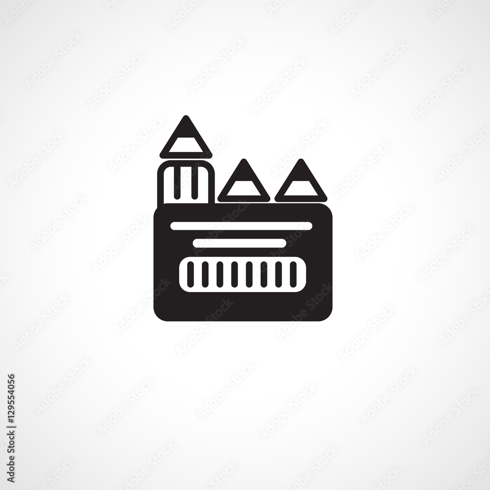 icon box of crayons icon box of crayons