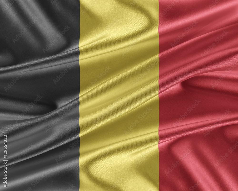 Belgium flag with a glossy silk texture.