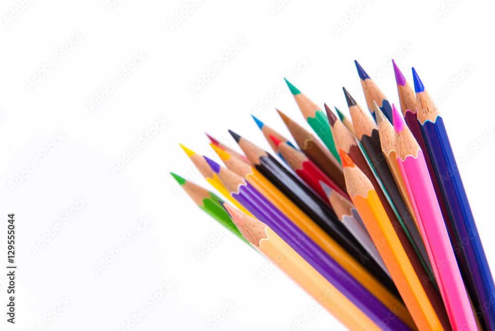 Color pencils isolated on a white background Color pencils isolated on a white background