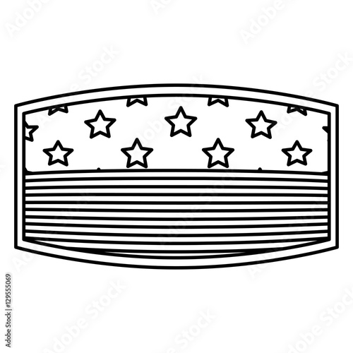 Usa flag inside frame icon. United nation us country and american states theme. Isolated design. Vector illustration