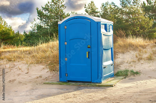 Public toilet in the beach
