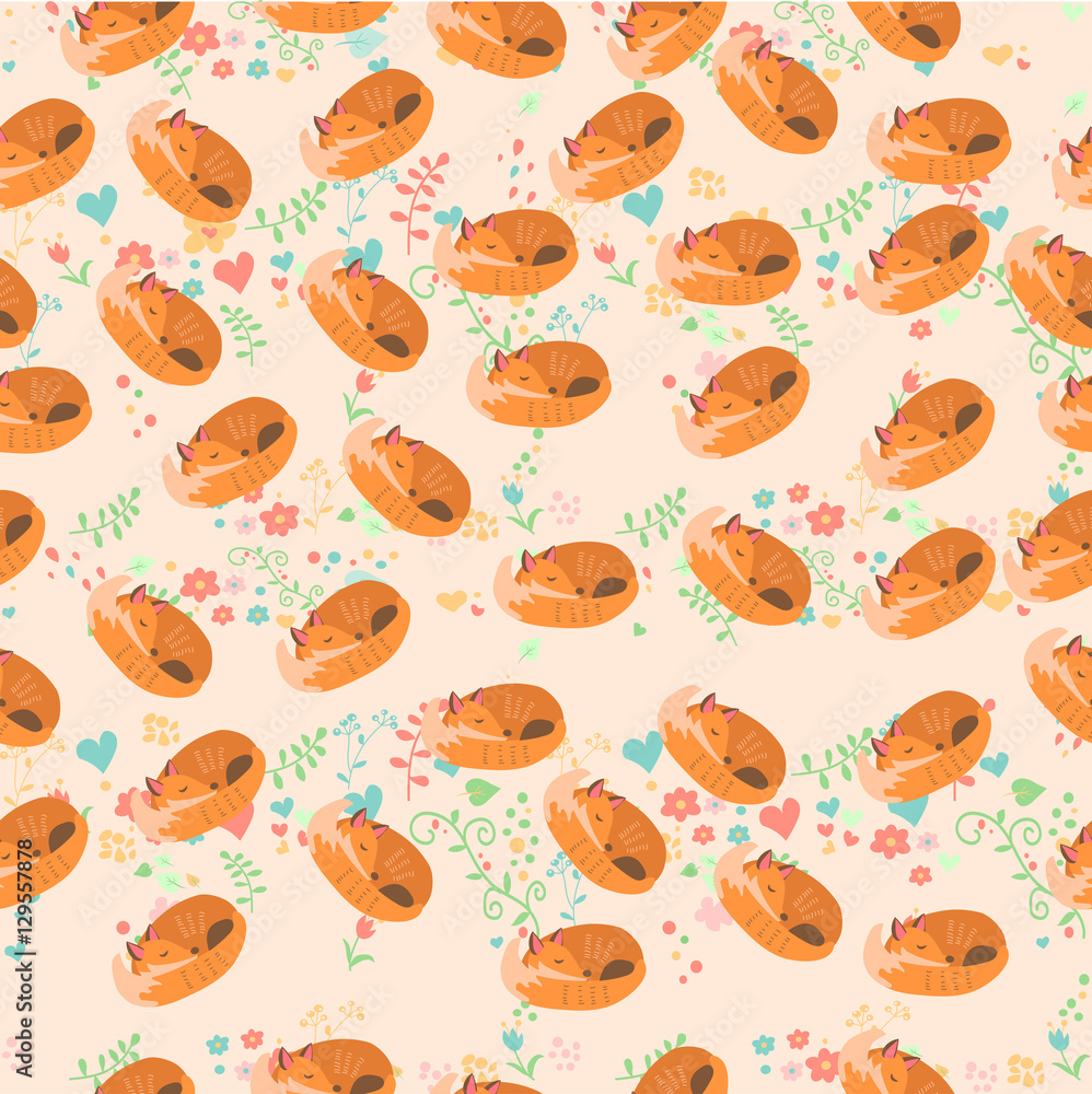 vector illustration of a cute fox vector illustration of a cute fox
