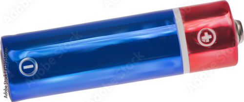 illustration wth red and blue battery