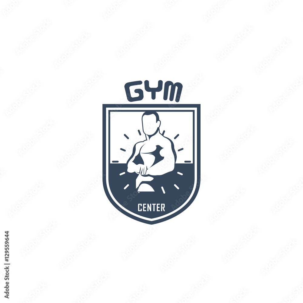 Gym Club Vector Logo Design Template
