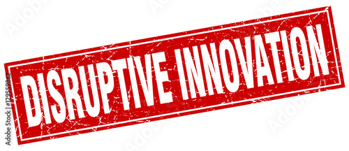 disruptive innovation square stamp