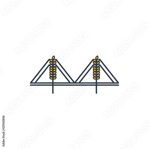 Beer Bridge Vector Logo Design Element