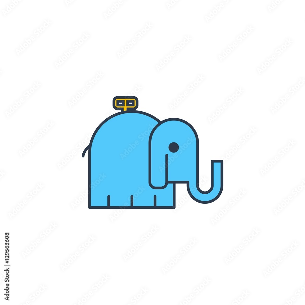 Elephant Kids Toy Vector Logo Design Element Elephant Kids Toy Vector Logo Design Element