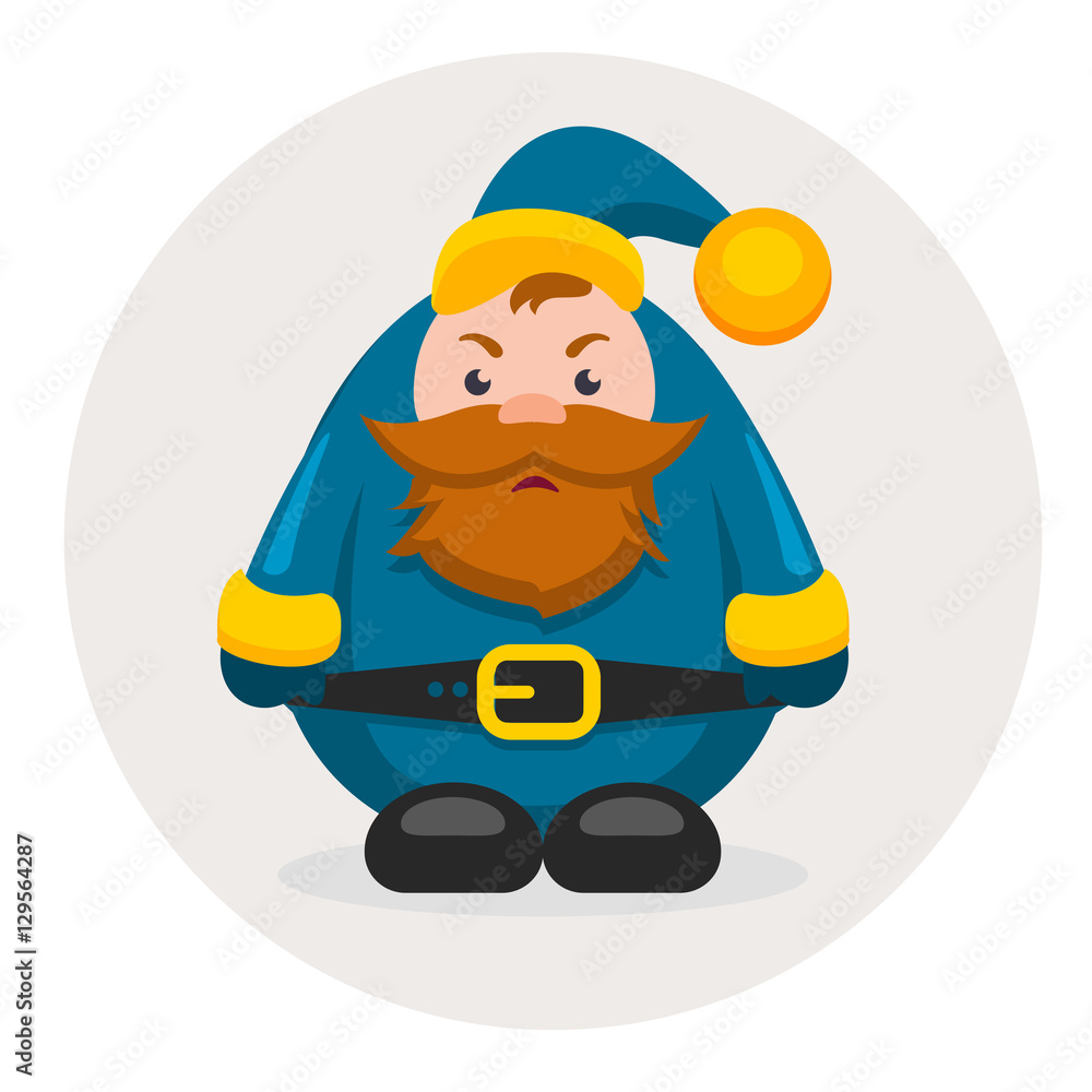 Naklejka premium new year characters and Christmas adult dwarf
