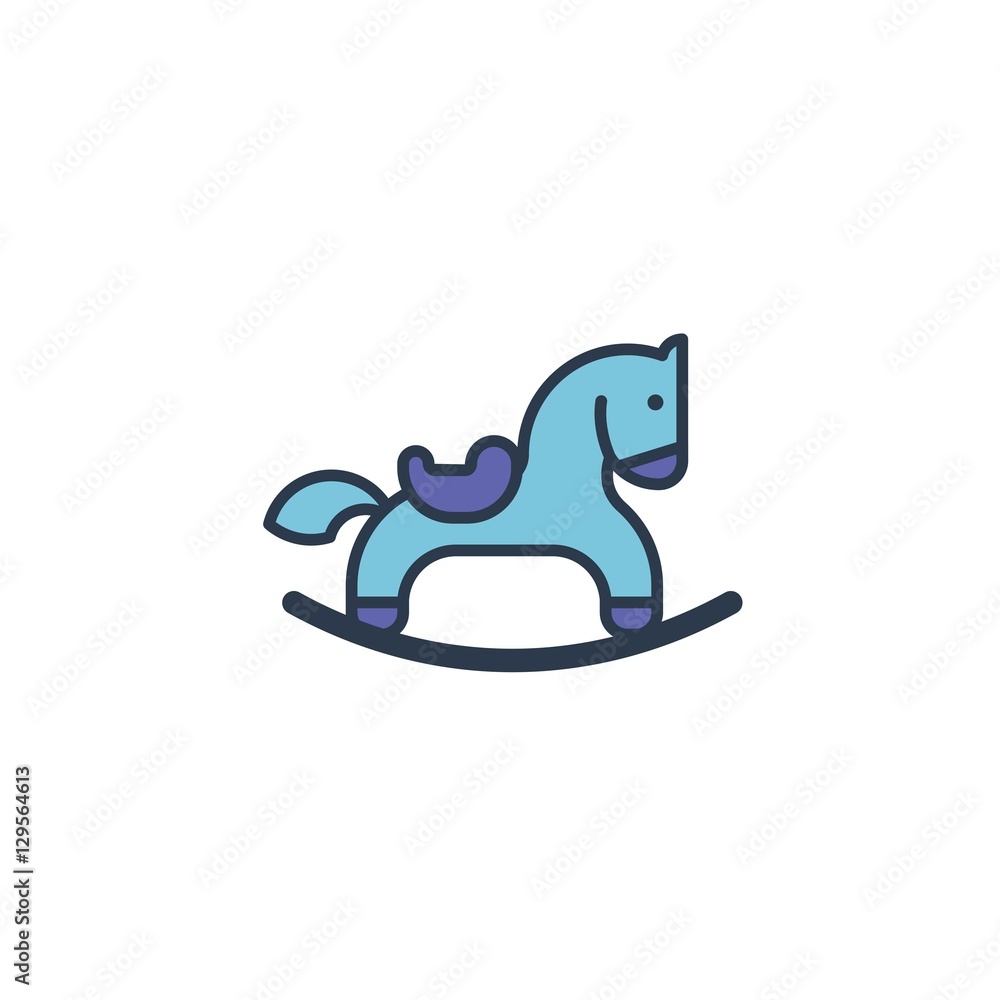Horse Toy Kids Vector Logo Design Element Horse Toy Kids Vector Logo Design Element