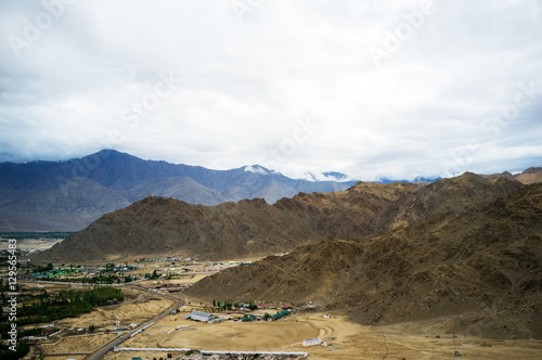 Landscape view from Shanti stupa photo