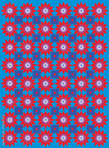 Simple flowers seamless pattern