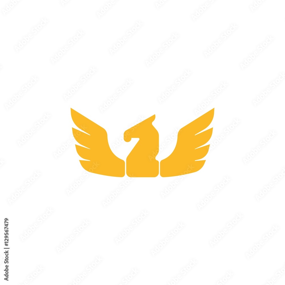 Obraz premium Pegasus Wing Vector Logo Design Element