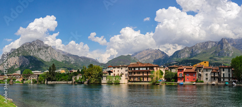 Pescarenico old village and river Adda (Lecco)