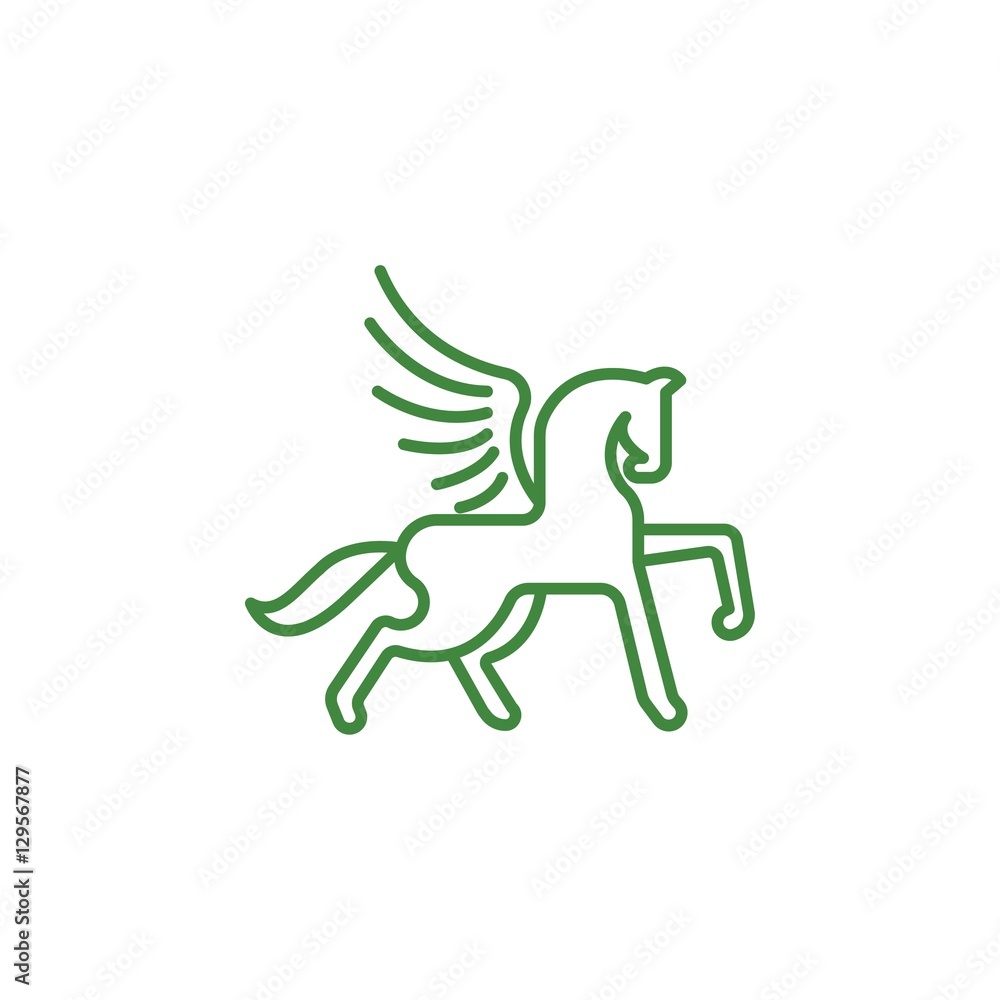 Pegasus Horse Vector Logo Design Element Pegasus Horse Vector Logo Design Element